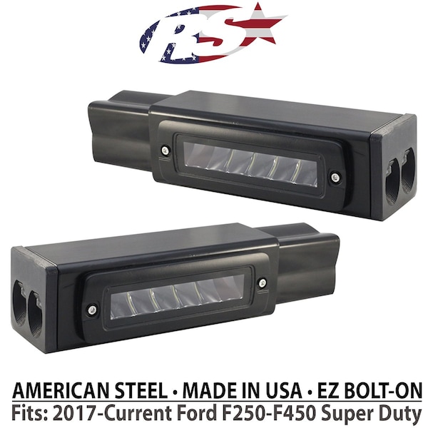 Race Sport Lighting 2017-2023 Ford F250-F450 Blacked Out Bolt On Hitch Bar Reverse Light Kit, 2PK FHDHB17UP - main